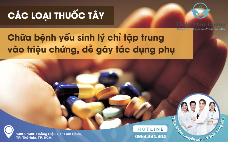 Thuốc tây y trị yếu sinh lý dễ gây tác dụng phụ