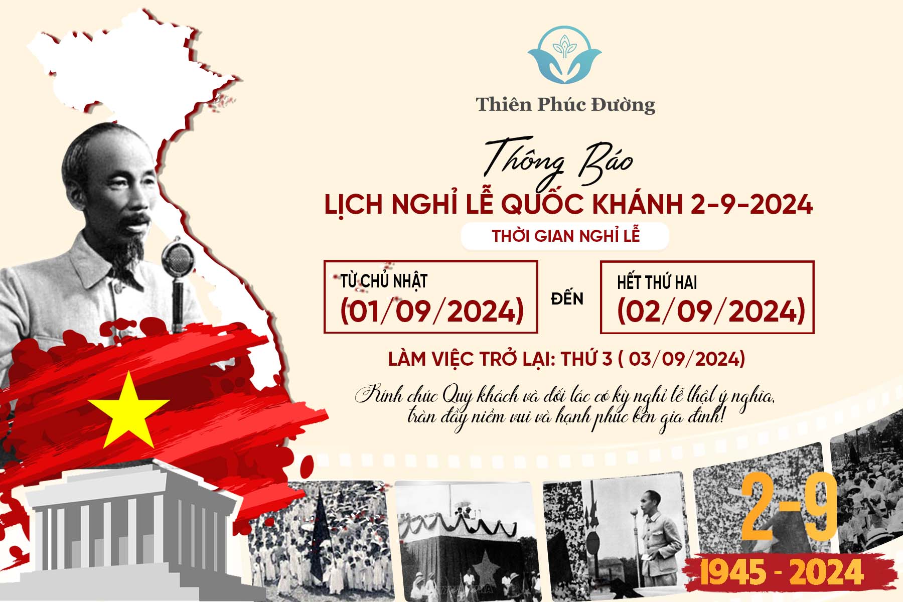 Thông báo nghỉ lễ quốc khánh